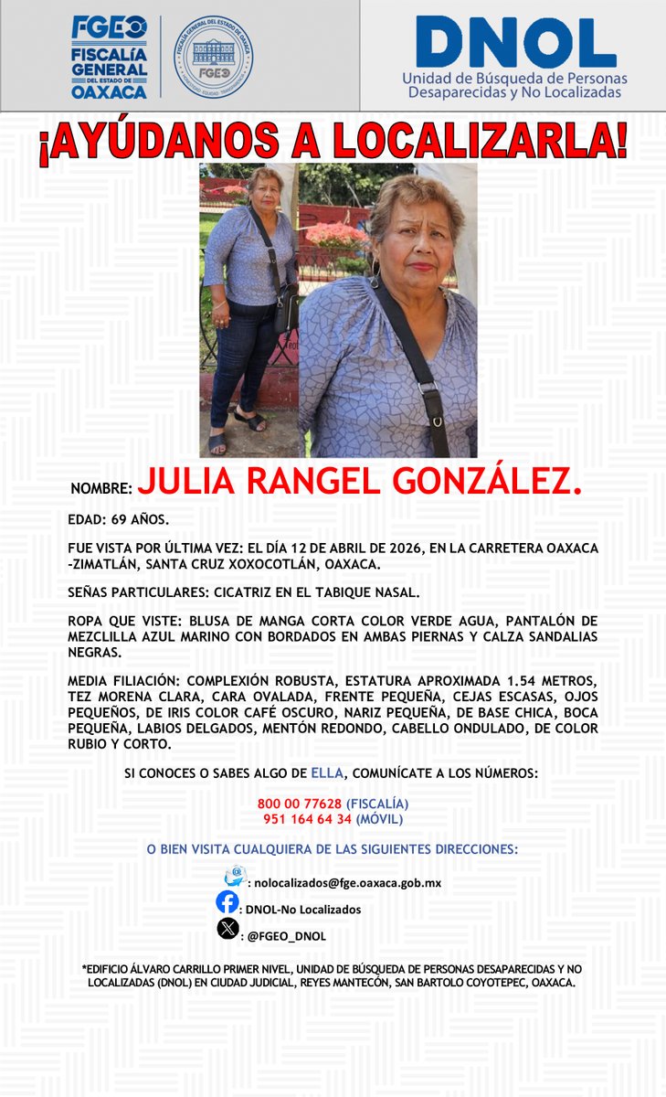 Unidad de Búsqueda de Personas No Localizadas tweet media