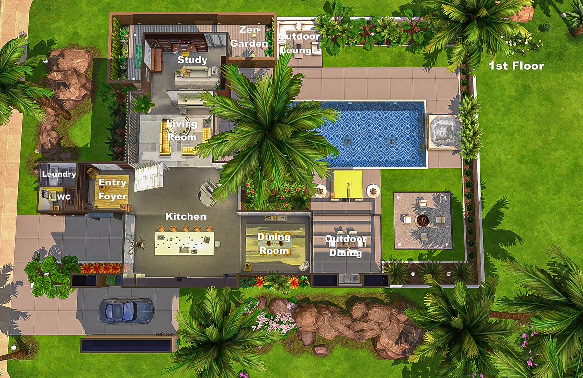 asimialex's tweet photo. Come check out the floor plans of my new build Solstice House.

#TheSims #TheSims4 #ShowUsYourBuilds #Sims4Builds #noCC https://t.co/2OY7AuuqcF