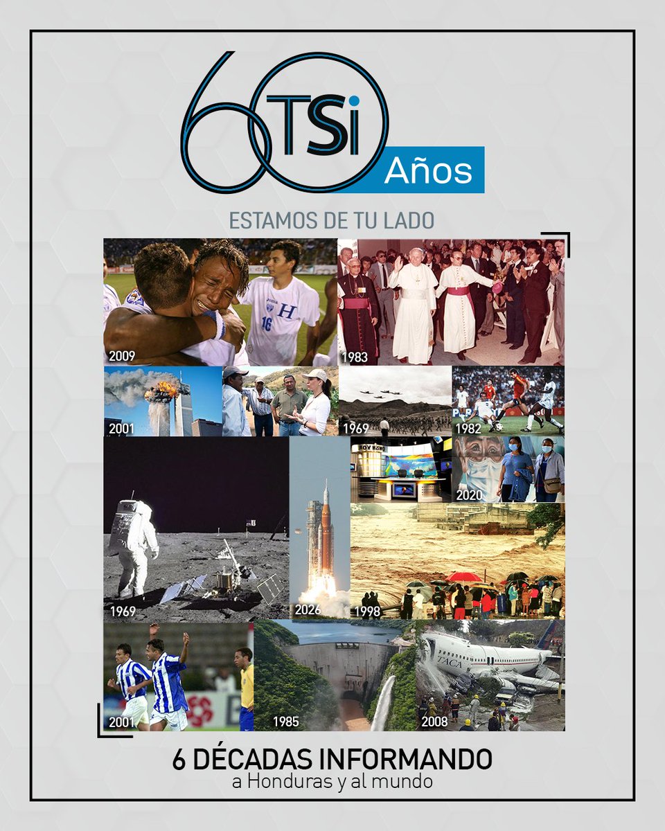Desde Telesistema Hondureño hasta TSi, 60 años contando la historia de Honduras 🇭🇳. Hemos estado en cada momento clave, informando y evolucionando junto a nuestra gente. Hoy celebramos 6 décadas y reafirmamos nuestro compromiso de seguir más cerca que nunca de vos. #TSi60Años