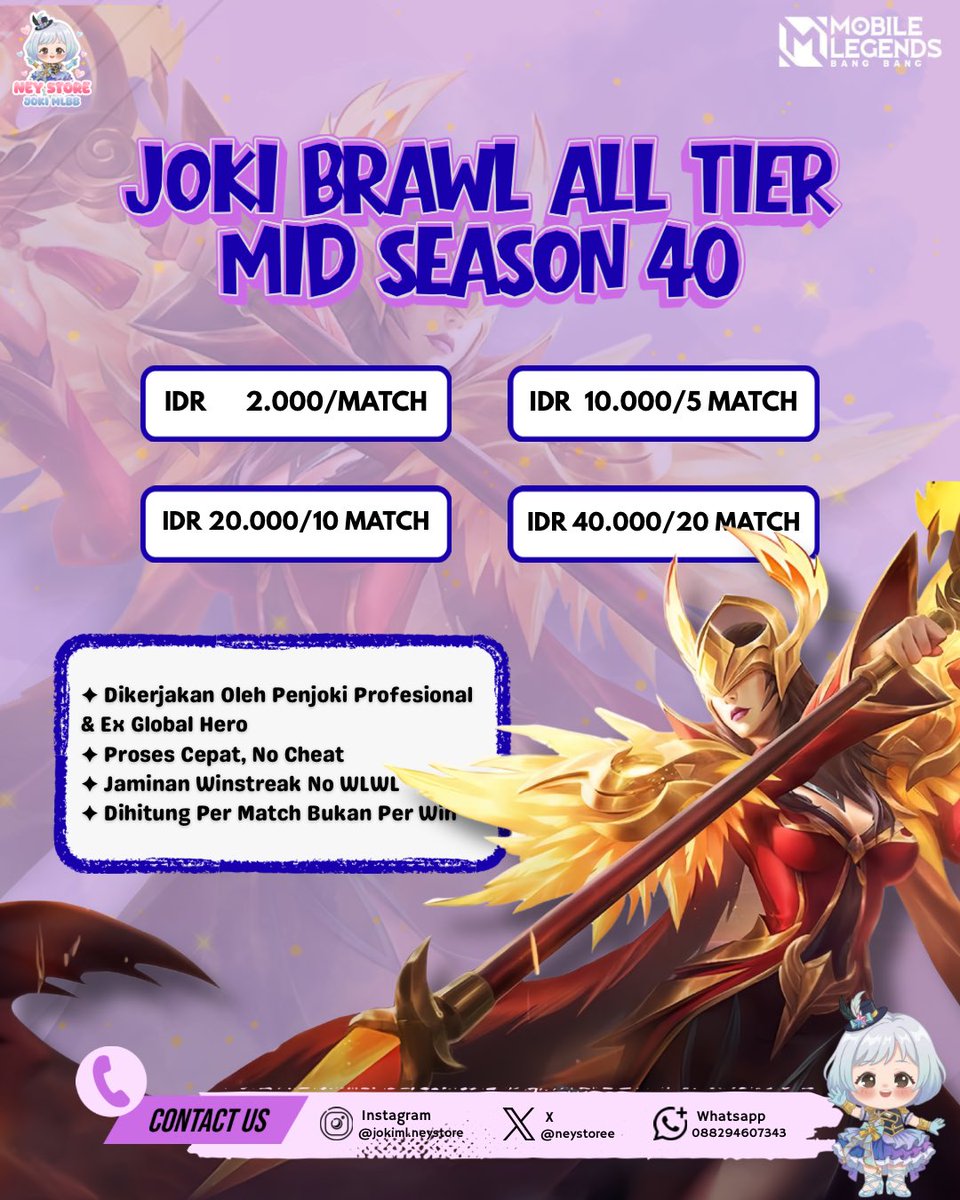 ༊·˚ ney — joki mlbb! tweet media