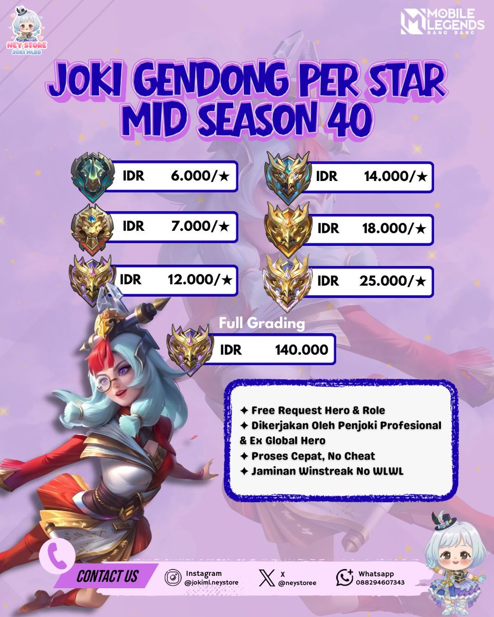 ༊·˚ ney — joki mlbb! tweet media