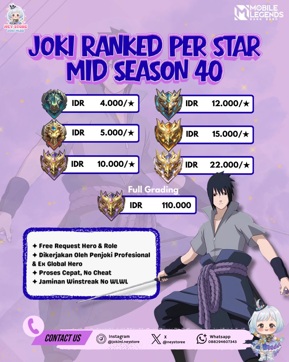 ༊·˚ ney — joki mlbb! tweet media