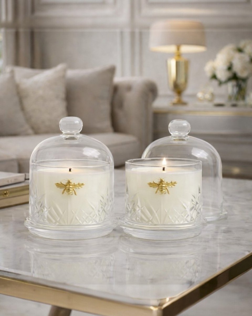 ladyprimrose1's tweet photo. ...our limited-edition Dome Candle Set... presents two elegantly crafted candles, each housed beneath a crystal-cut glass cloche designed to delight and preserve the candle fragrance and finish! Offered in Royal Extract, Tryst and Premiere...  experience both... or indulge in one and gift the other!
