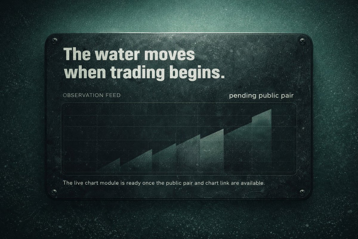 MogFish_OG's tweet image. The Water Moves When Trading Begins. 📈

The Observation Feed Is Ready, The Chart Module Is Styled, And The Pair Is Pending Public Release.

Watch The Surface Break. #MOGFISH #LiveChart #Solana #UnderwaterSignal
