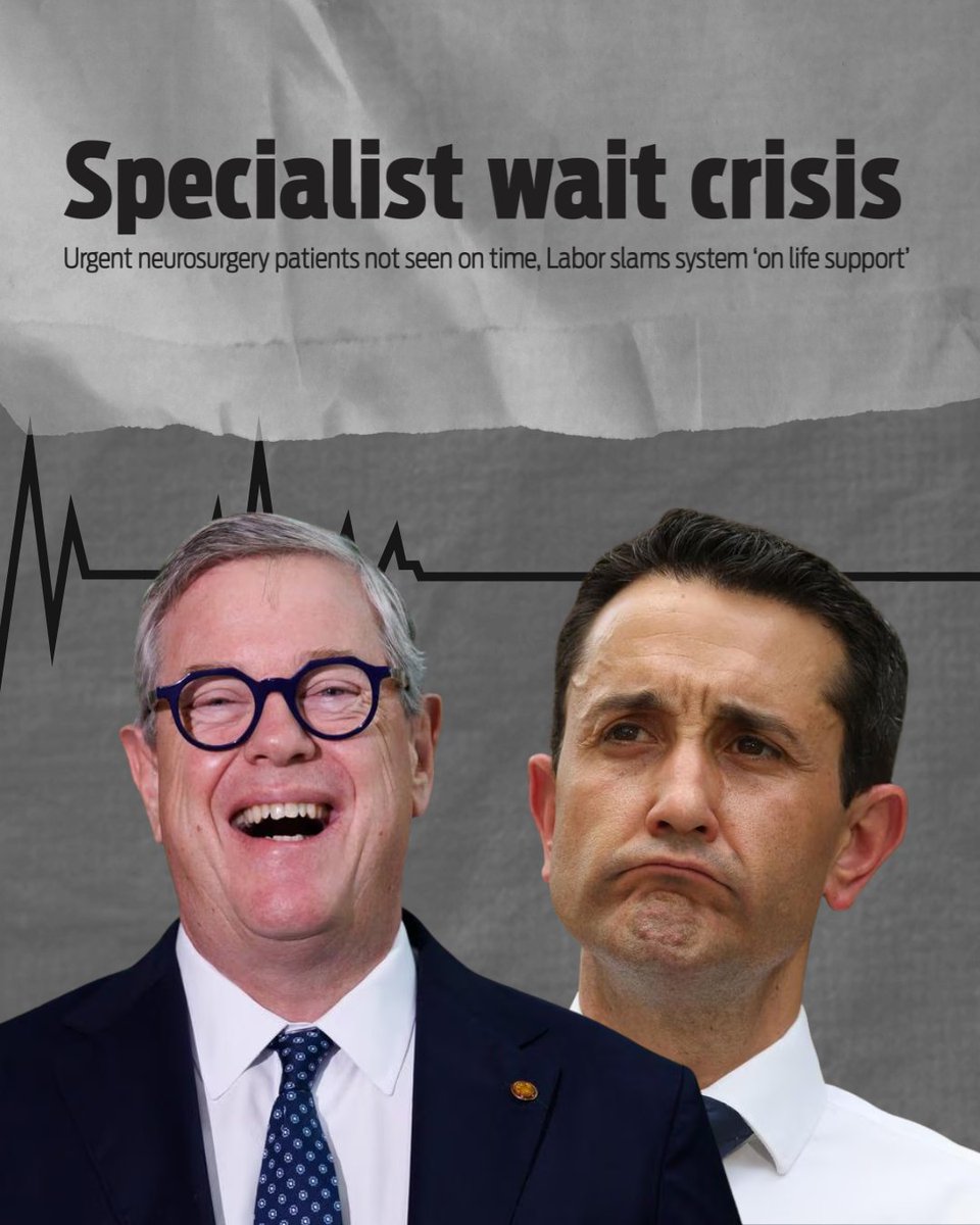 PeterRussoMP's tweet photo. New Queensland Health data shows that the waitlist for the waitlist has surged for another month.
The statewide waiting list is at 346,751 patients – that’s a 12.7% increase on February 2025, and an 15.3% jump since the LNP came to power. https://t.co/9BBHMObQQU