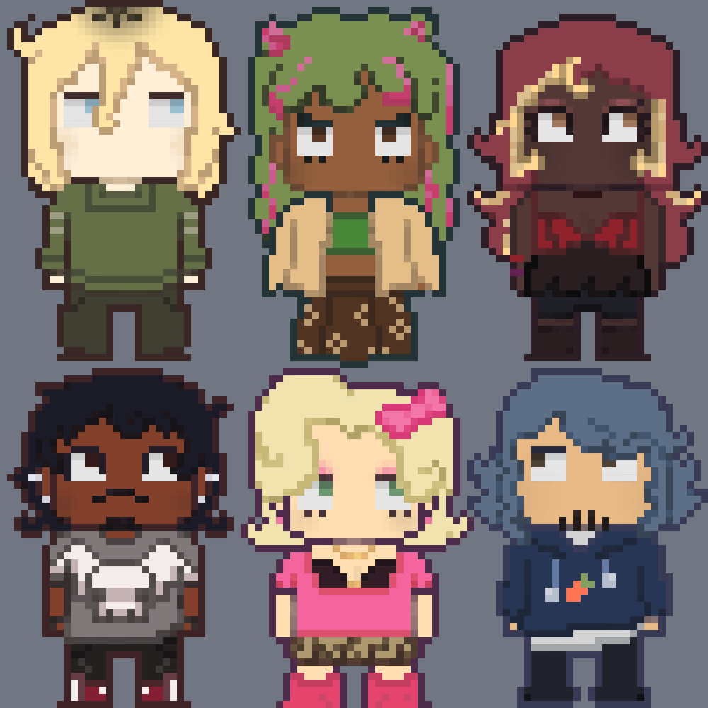 yaxor11's tweet photo. ocs x clinical trial
i gave them all clinical trial sprites :3 (i learned While making them so some are a tad off lol) https://t.co/G2Y2O1Q2N7