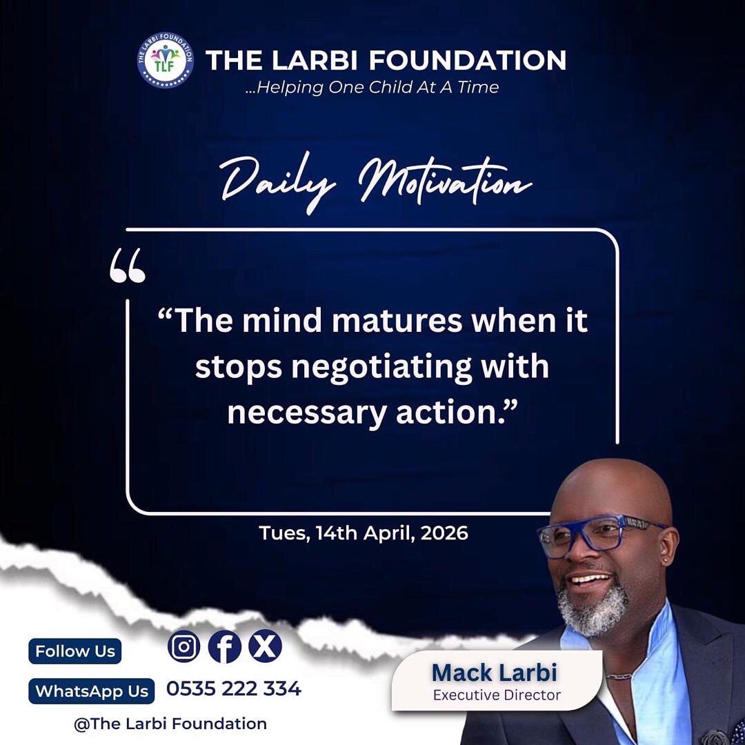 TLFGHA77's tweet image. Hesitation is fear wearing logic’s clothes. It stalls growth.  
Decisiveness builds momentum. Act on what aligns with your values.  
No more debate. Take the step. That’s how confidence and progress are born.  

#TheLarbiFoundation #DailyMotivation