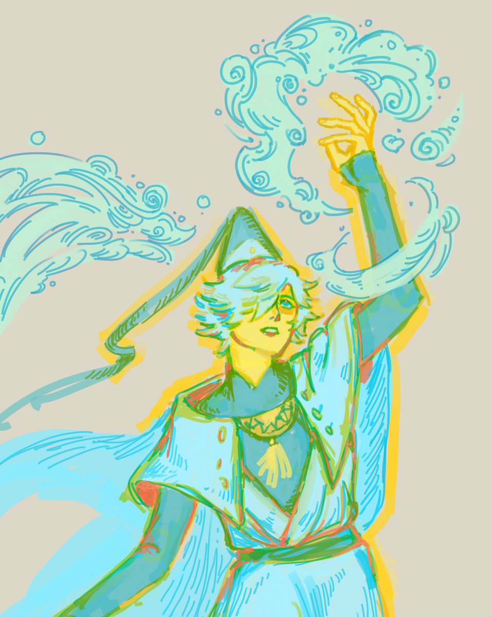 blumodachi's tweet photo. i had fun drawing this one 🌊
#wha #witchhatatelier #Δ帽子 https://t.co/pMkDLvVbJ6