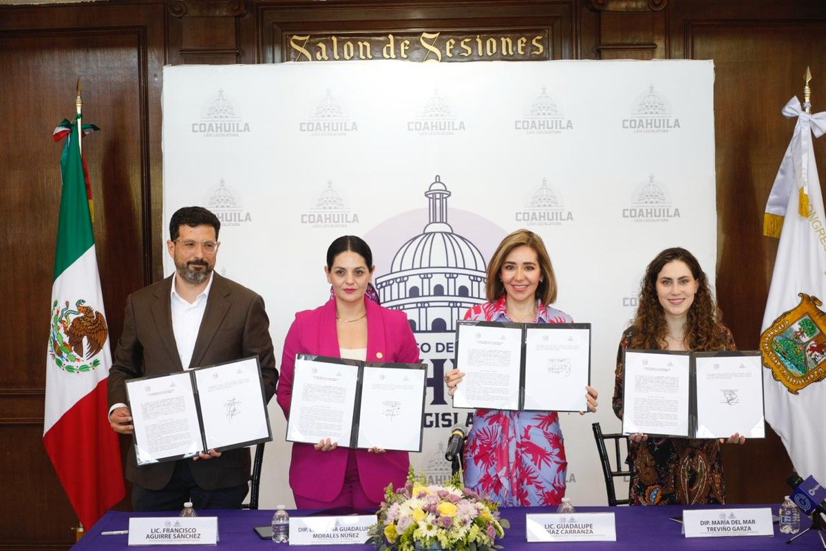 gdcoax's tweet photo. Firma de convenio con la Presidenta del la Junta de Gobierno del Congreso del Estado de Coahuila @LuzElenaM8 y la colectiva 100 y más, donde buscaremos trabajar juntas en iniciativas que fortalezcan la igualdad de género. de decisiones, entre muchas actividades más
@notariadomex https://t.co/e2iD47kDMt