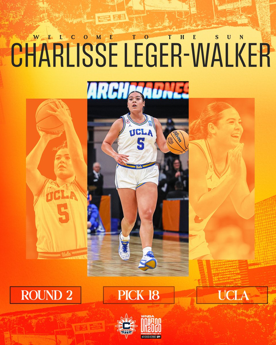 ConnecticutSun's tweet image. With the 18th pick, we select Charlisse Leger-Walker! Welcome to Connecticut!
#WNBADraft #CTSun