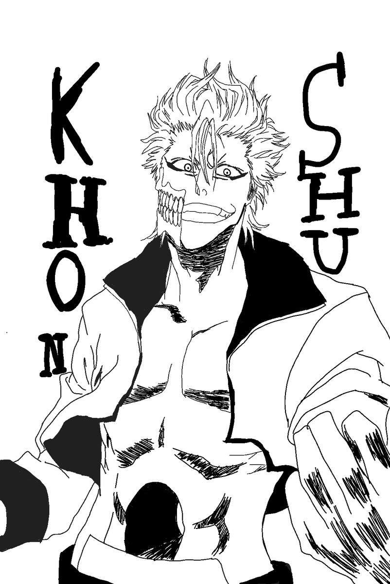 D1pyyFresh's tweet photo. Got some new #Bleach #Art I've been working on cuz Grimmjow is kind of the goat. (Homage to the Grimmjow cover if you couldn't tell by the text lol). I feel like I was an Ulquiorra teenager who grew up to be a Grimmjow adult in a way.. https://t.co/BpNoyuvtf8