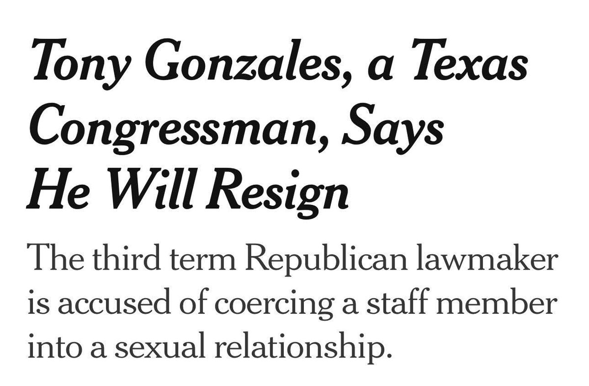 Dear Daniel Grossberg, You can also follow Congressman Tony Gonzalez’s lead and resign. Today.