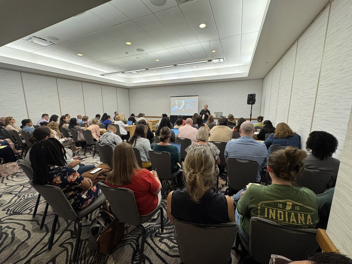 JefferyArnott's tweet photo. Another packed session at COABE! Full house for my IET pre-con yesterday! One more session tommorow on Family Literacy! Great time in Indy! Adult Ed Rocks! Also great seeing everyone this week! #COABE @COABEHQ https://t.co/7rRJEoHtuv