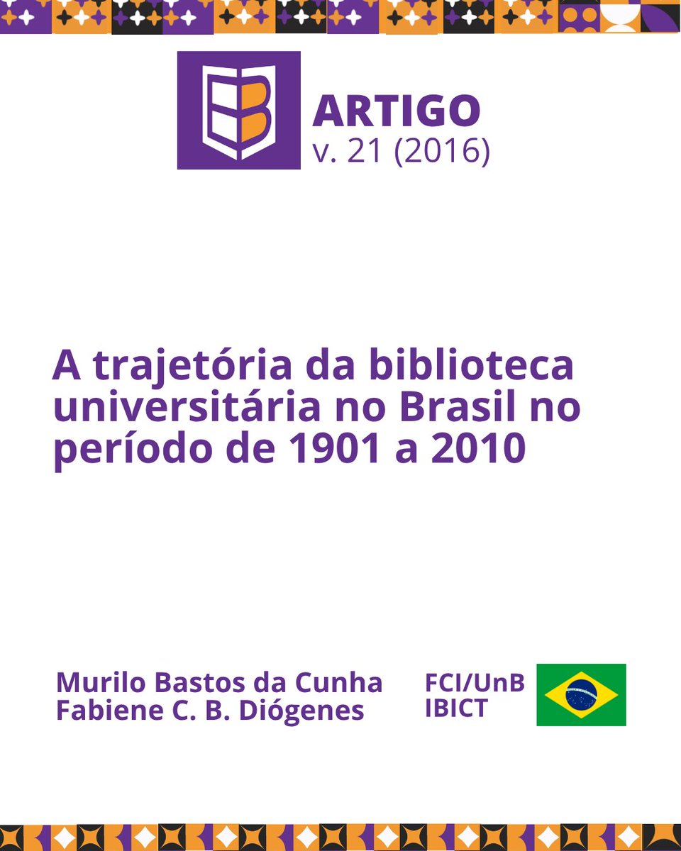 Neste mês de abril, o tema em destaque aqui no perfil EB é “Biblioteca e Sociedade”. A proposta é dar visibilidade a publicações do nosso acervo que abordam esta temática. O artigo escolhido foi “A trajetória da biblioteca universitária no Brasil no período de 1901 a 2010”.