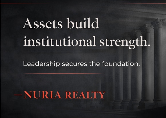 NuriaRealty's tweet photo. Assets build institutional strength.
Leadership secures the foundation.

-Nuria Realty https://t.co/cBk4ugyLTx