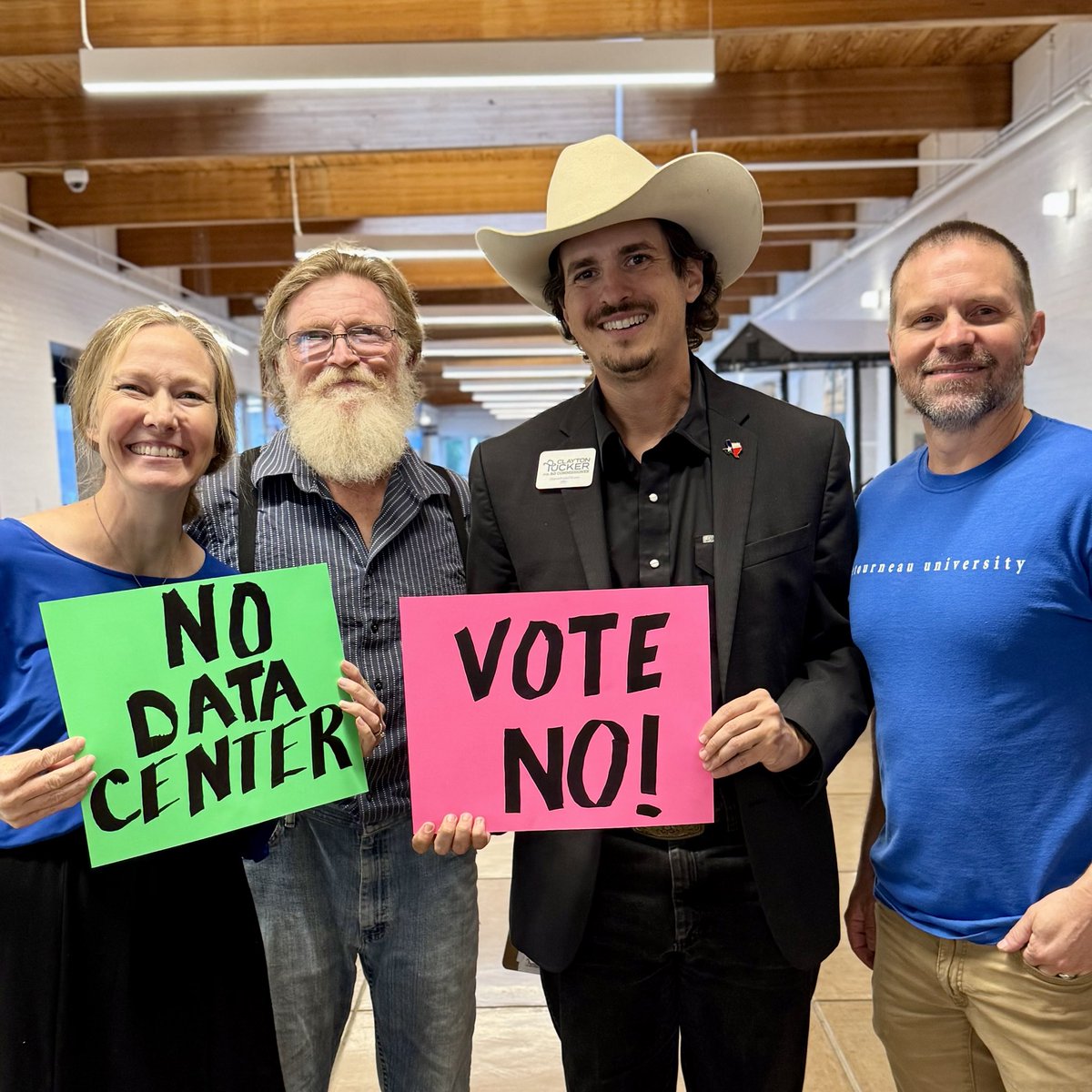 ClaytonTuckerTX's tweet image. Athens showed up against AI data centers! 

I joined the folks fighting to protect their land, water, and health. 

I stand with them. Do you?

claytontuckertx.com/stop_ai_centers

#ai #datacenters #texas #aidatacenter