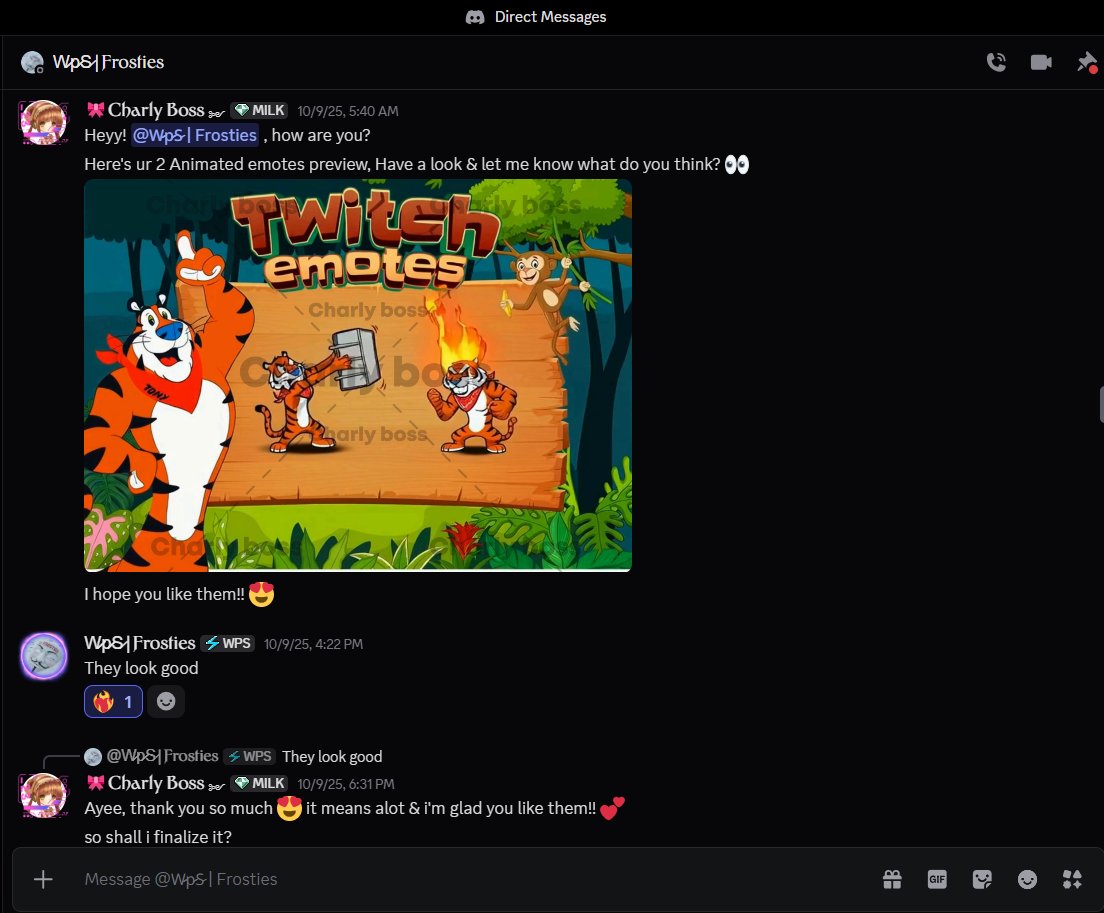 charlyBoss927's tweet image. Does anyone need a #customise #emotes for #twitch #kick environment? Then I'm available to do that DM now!💌 #3dmodeling #characterdesign #illustration #logos #banner #emote #thumbnail #twitchstreamer #KateGate #ArtistOnTwitter #GraphicDesigner #editor #VFX #gamers #animationart