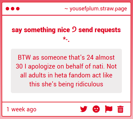yousefplum's tweet photo. i lost my friend thron over this. thanks Thron. tsk
thank yew,, i wasnt harassed by her so #wuteva xd but save velioooo sniffles
EEK THANK YOU dont feel jealous you gotta just have spread love and peace in da world
IM NOT BALD FRICKING SHUT THE FRICK UPPPP
https://t.co/LCskH0J1iW https://t.co/Wf2UcBsw7x