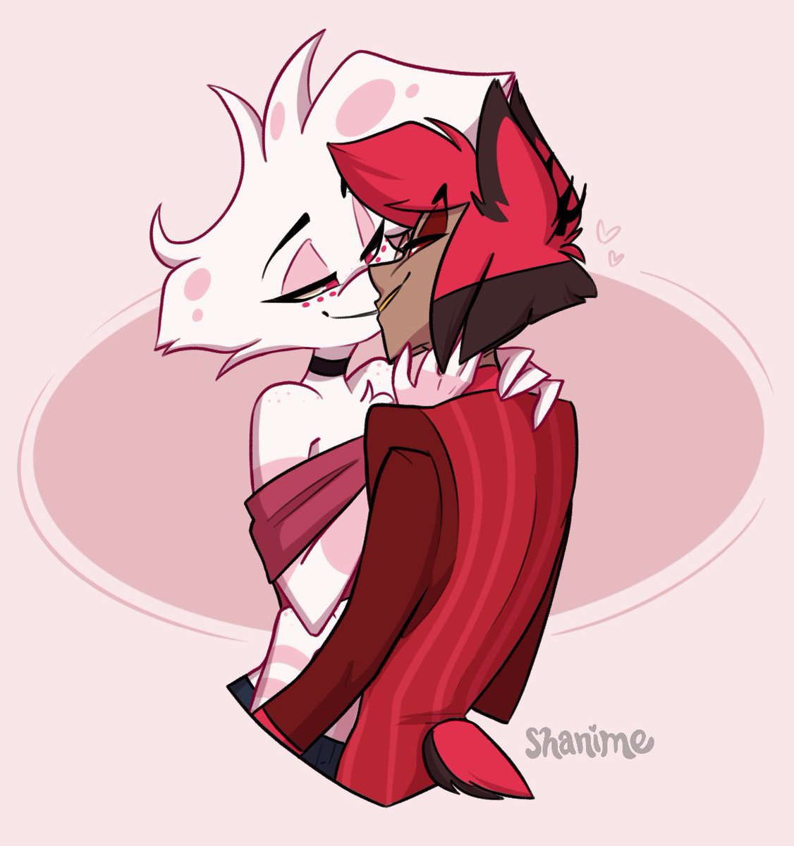 shanimeartist's tweet image. Missed the boys, so decided to do a quick doodle❤️

#hazbinhotel #radiodust #angeldust #alastor