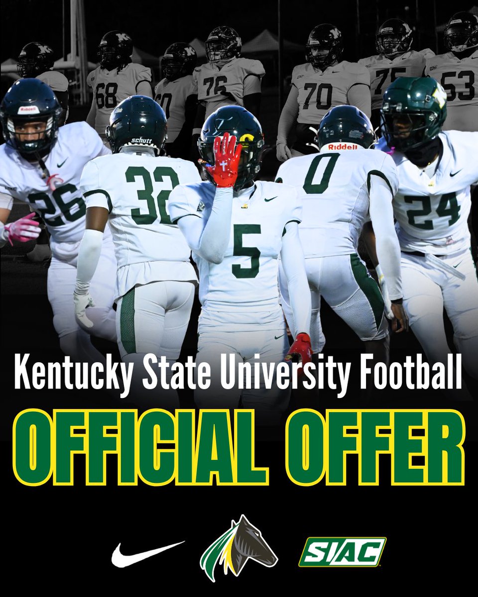 Cmorris468's tweet photo. After a great talk with @EliTibbles blessed to receive another offer from Kentucky state university💚 https://t.co/HRJdDrbTTw