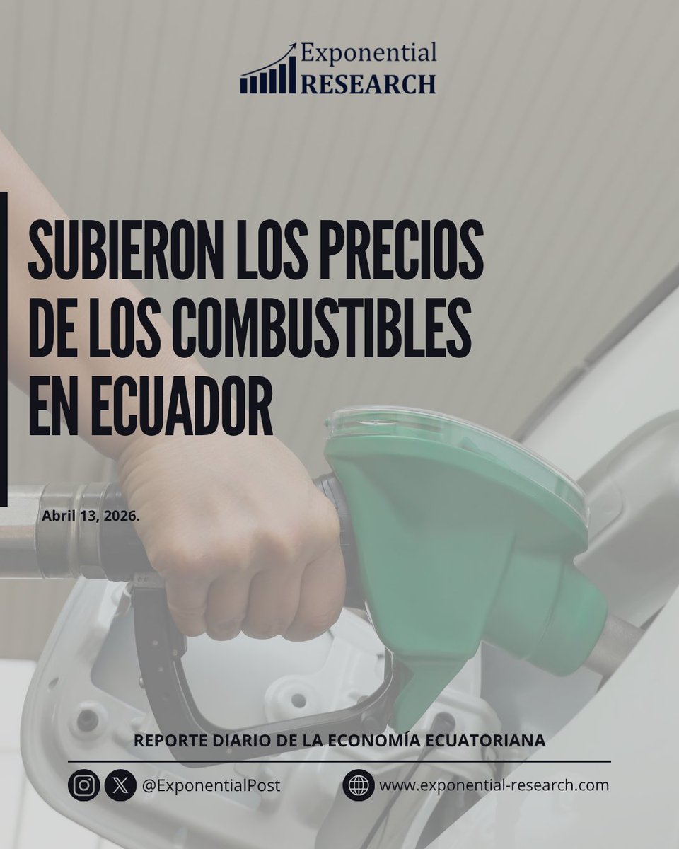 Subieron los precios de los combustibles en Ecuador

Los nuevos valores ya reflejan el impacto del mercado internacional

🧵(1/6)
