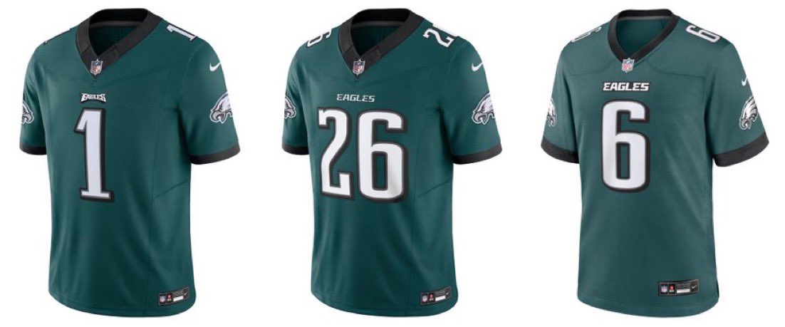 PHLEaglesNation's tweet image. The #Eagles have updated their wordmark logo, again.

It now has a black outline just as the old ones did, but now with the new font.

( H/T @fashion_nfl )
