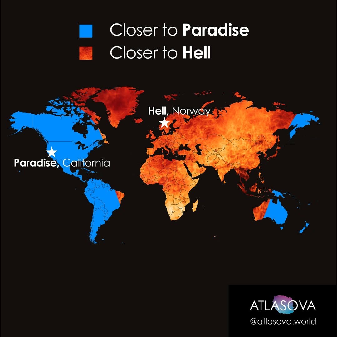 BrilliantMaps's tweet image. Are you closer to Paradise or Hell?

credit: @Atlasova_world

See more maps like this: brilliantmaps.com/which-one-are-…