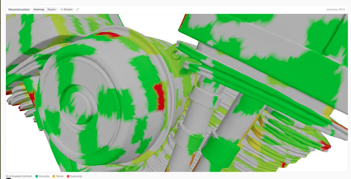 Bayang_BM's tweet photo. The model is serving here, feel free to try out the Shape foundation model for geometry understanding.
https://t.co/vB6K8evvwx

It was trained on Thingi10K, MFCAD++, Fusion360 (~29Gb of CAD meshes). It support any of these .stl, .ply, .obj file. https://t.co/AcEgwjDoHV