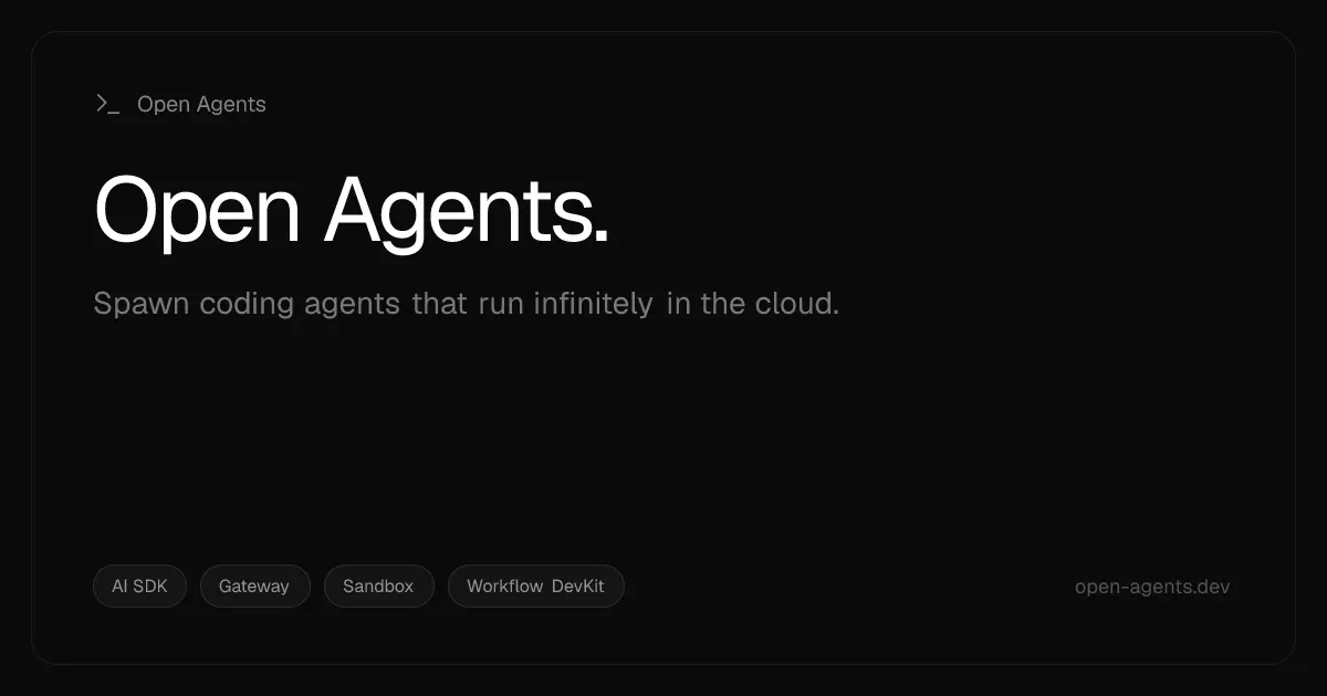 rauchg's tweet image. Today we're open sourcing open-agents.dev, a reference platform for cloud coding agents.

You've heard that companies like Stripe (Minions), Ramp (Inspect), Spotify (Honk), Block (Goose), and others are building their own "AI software factories". Why?

1️⃣ On a technical