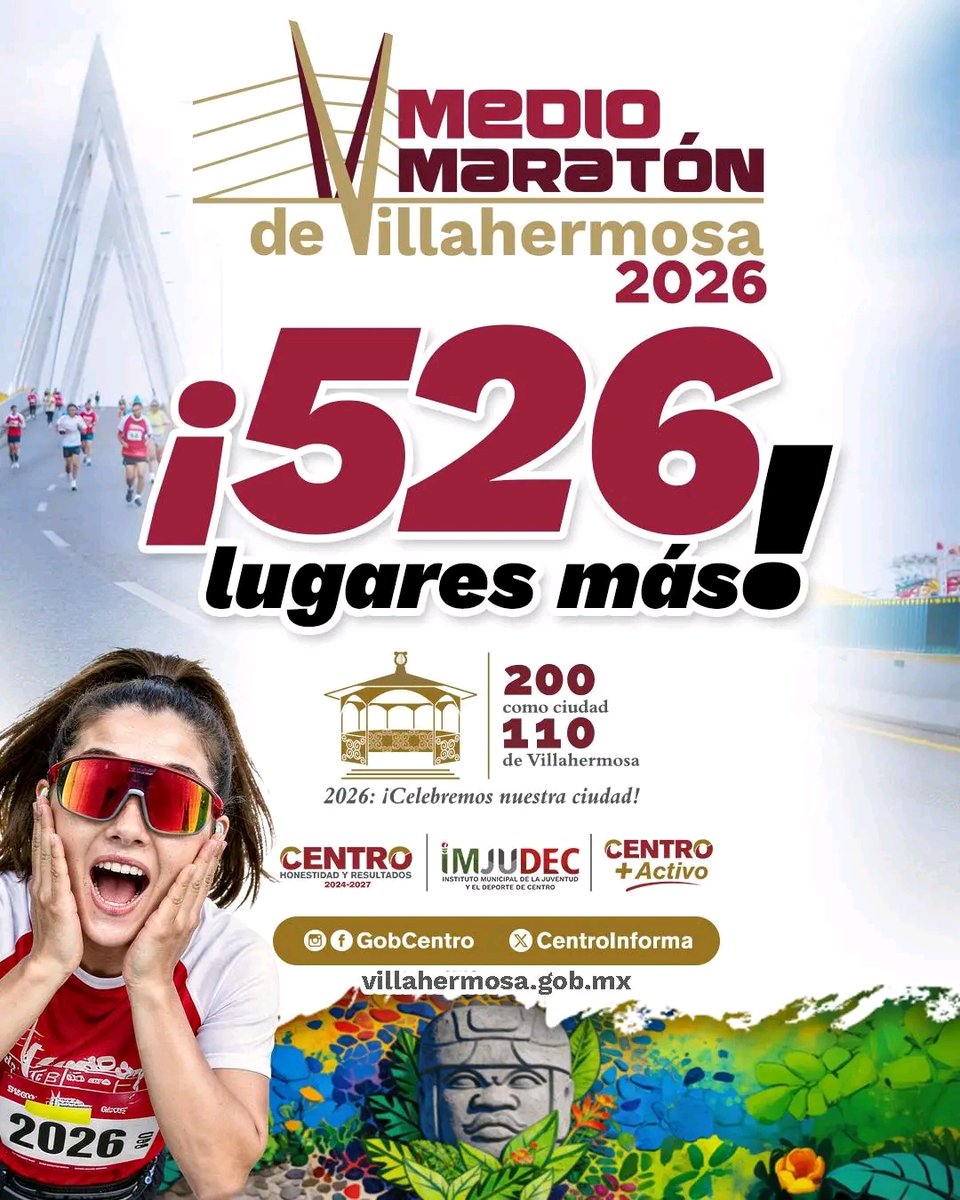 Punto4T's tweet photo. #CentroInforma #MedioMaratón #Villahermosa https://t.co/bt47p5kFgI