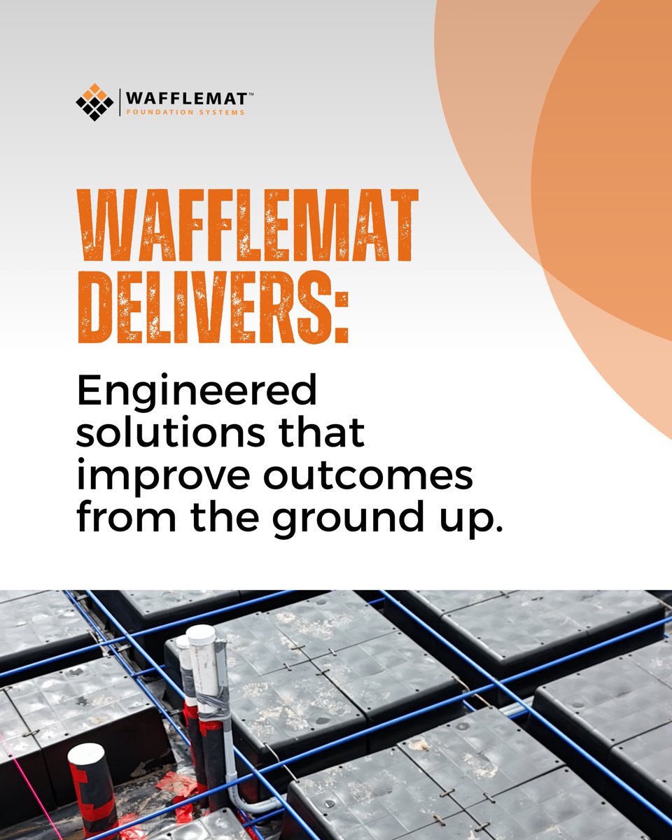 WafflematUSA's tweet image. Wafflemat delivers engineered solutions that improve outcomes from the ground up.
wafflemat.com
#Foundations #Engineering