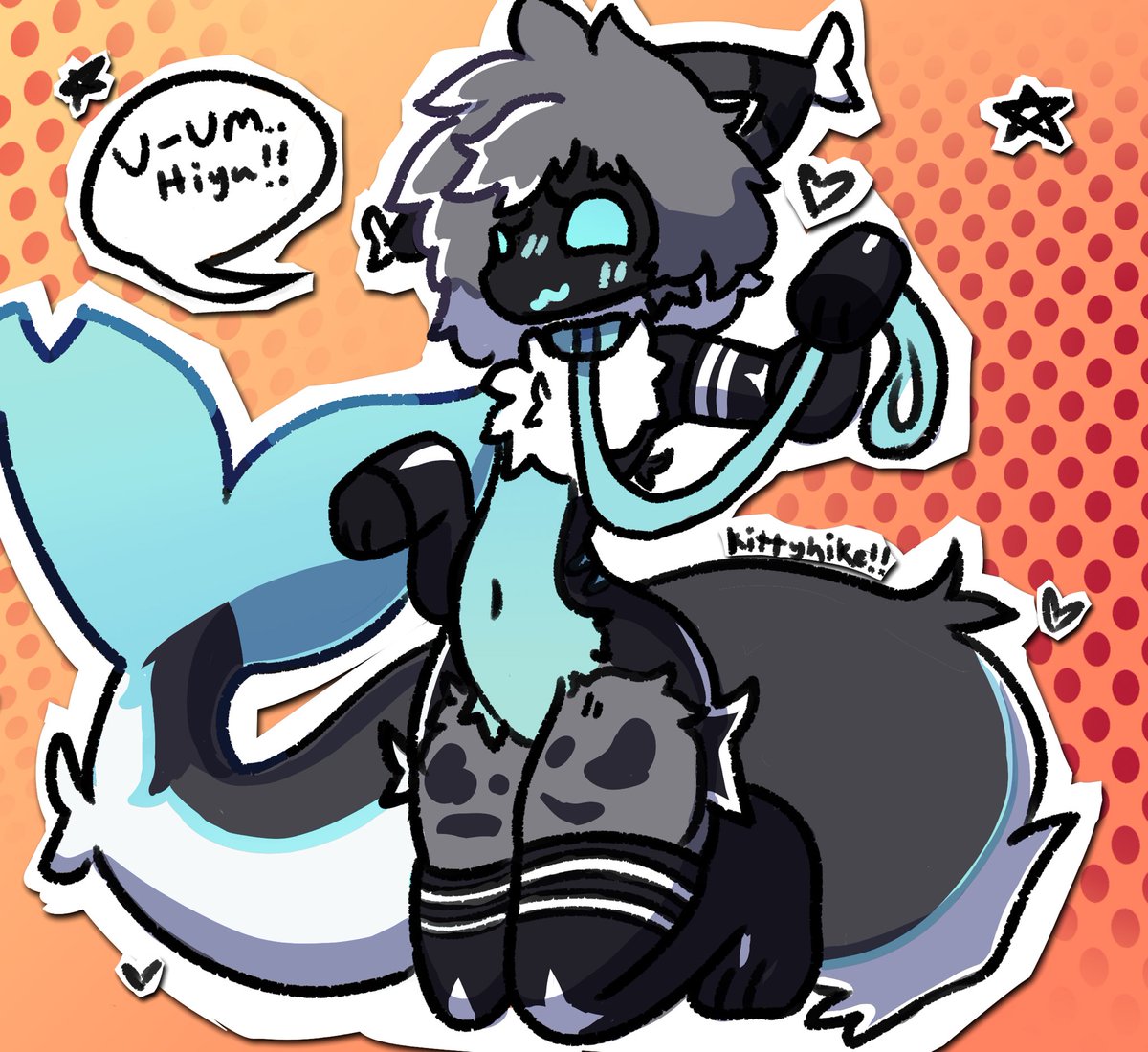 LiteKitsune's tweet photo. AHEMMMM, over here pls :3. (Don’t take me outside tho, just like, keep me indoors please 🙏)

(Art made by: @Kittyhike >w<!) https://t.co/ScVurgOVmc