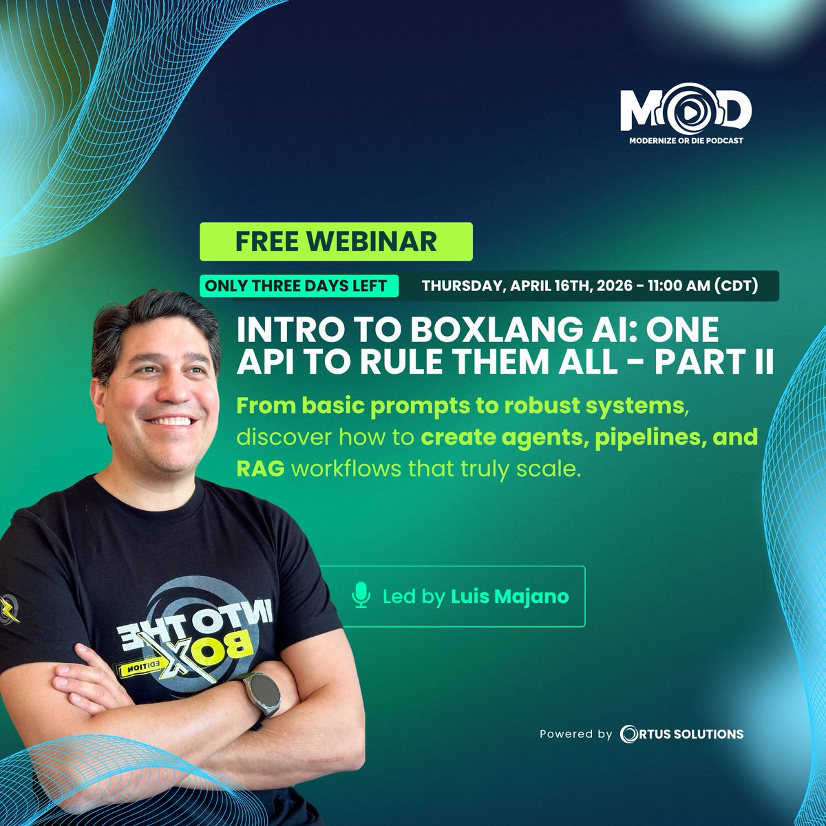 ortussolutions's tweet photo. 🚀 BoxLang AI Deep Dive Part II Building a Production-Grade AI Tool Ecosystem

Part II explores how to build scalable, production-ready AI systems on the JVM using BoxLang AI, focusing on simplifying tooling, orchestration, and real-world implementation.

Learn how to move from complex setups to a structured, maintainable AI ecosystem that actually works in production.

🔑 What you’ll see
• Unified AI tooling architecture
• Workflow orchestration made simple
• MCP integrations in action
• Scalable AI system design

👉 Read Part II:
 https://t.co/mVbCtk5jXb

#BoxLangAI #AI #JVM #AIAgents #RAG #AIEngineering #DeveloperTools #ModernDevelopment