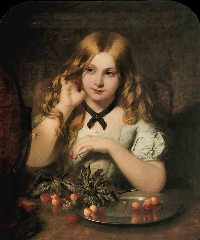 ジョシュア・ハーグレーヴ・サムズ・マン
（Joshua Hargrave Sams Mann、1826-1886）
『初めてのイヤリング』
（The First Earring）