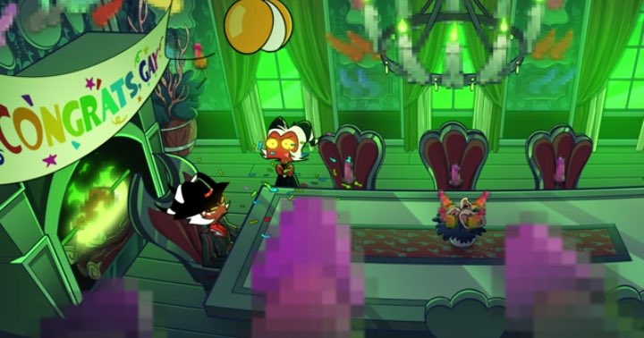 Me recuerda al capitulo de helluva boss cuando pulsan el boton de los dildos xdxdxd