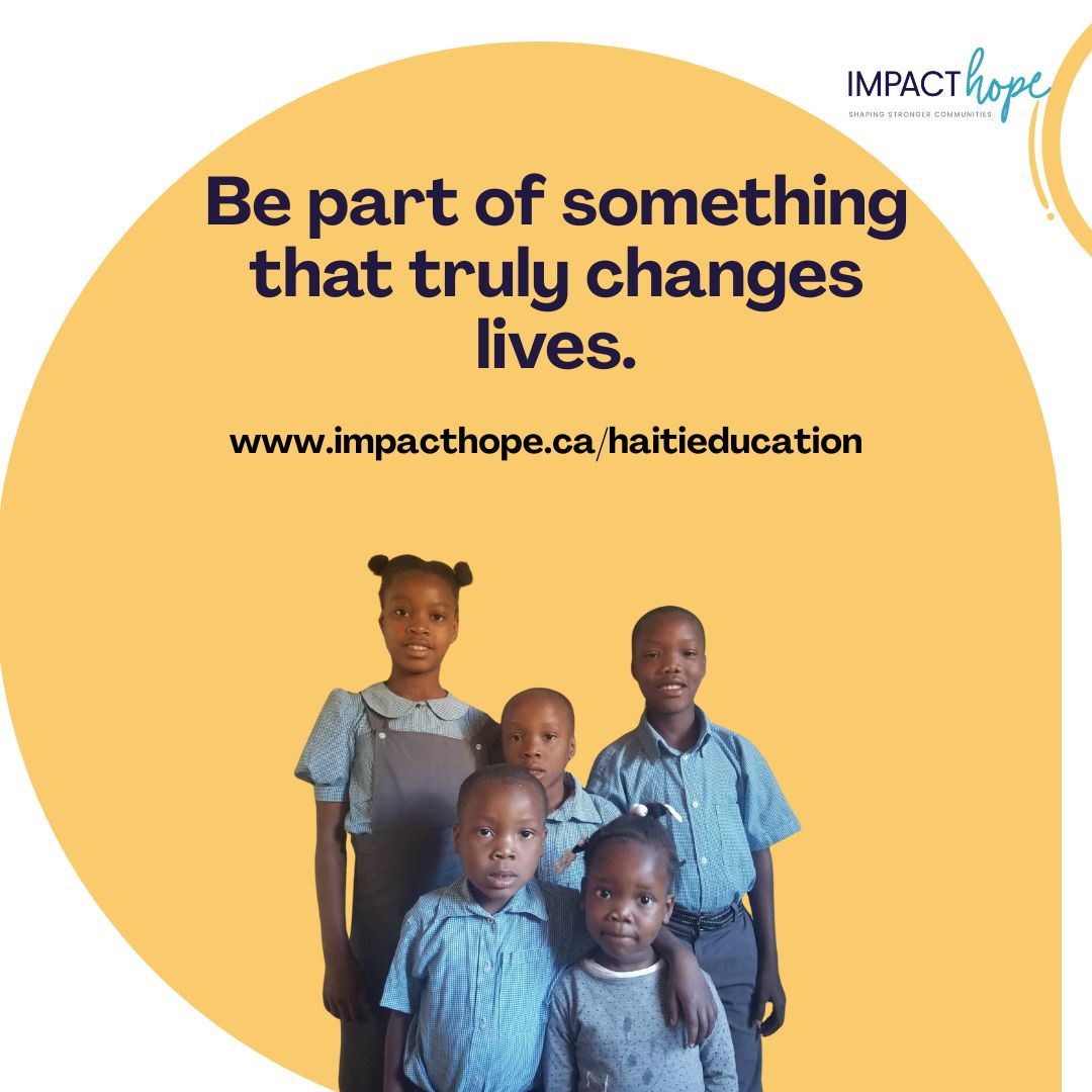 In Fort Jacques, Haiti, 135 children continue to show up to school each day despite significant challenges—rising food prices, economic hardship, and ongoing instability. A contribution of $50/month helps sustain a child’s education and daily meals.
impacthope.ca/haitieducation