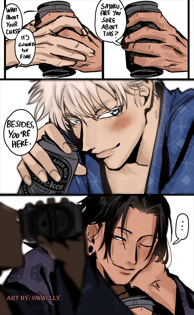 Universal4karts's tweet image. Is that Gojo drinking alcohol??  Lol can’t wait to see what happens 😂🤭💕💕
#jjk