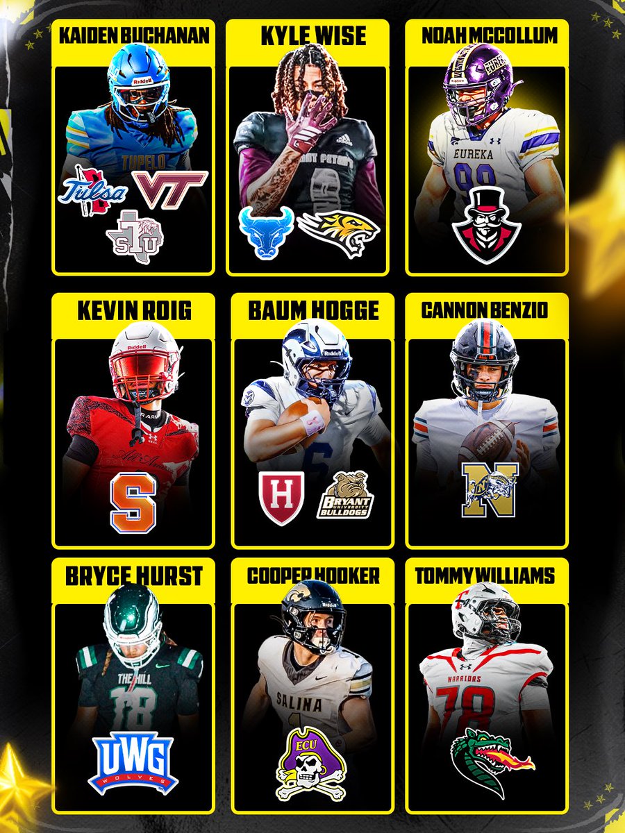 5StarFBRecruits's tweet photo. Last week, the @5StarFBRecruits recruits picked up 13 D1 Offers!!π₯
Real Exposure. Real Connections. Real Opportunities.
You Next!!πβ
π«
#d1offer #5starfootballrecruiting #hsrecruit #cfbrecruiting #d1recruit https://t.co/zXygBzKd85