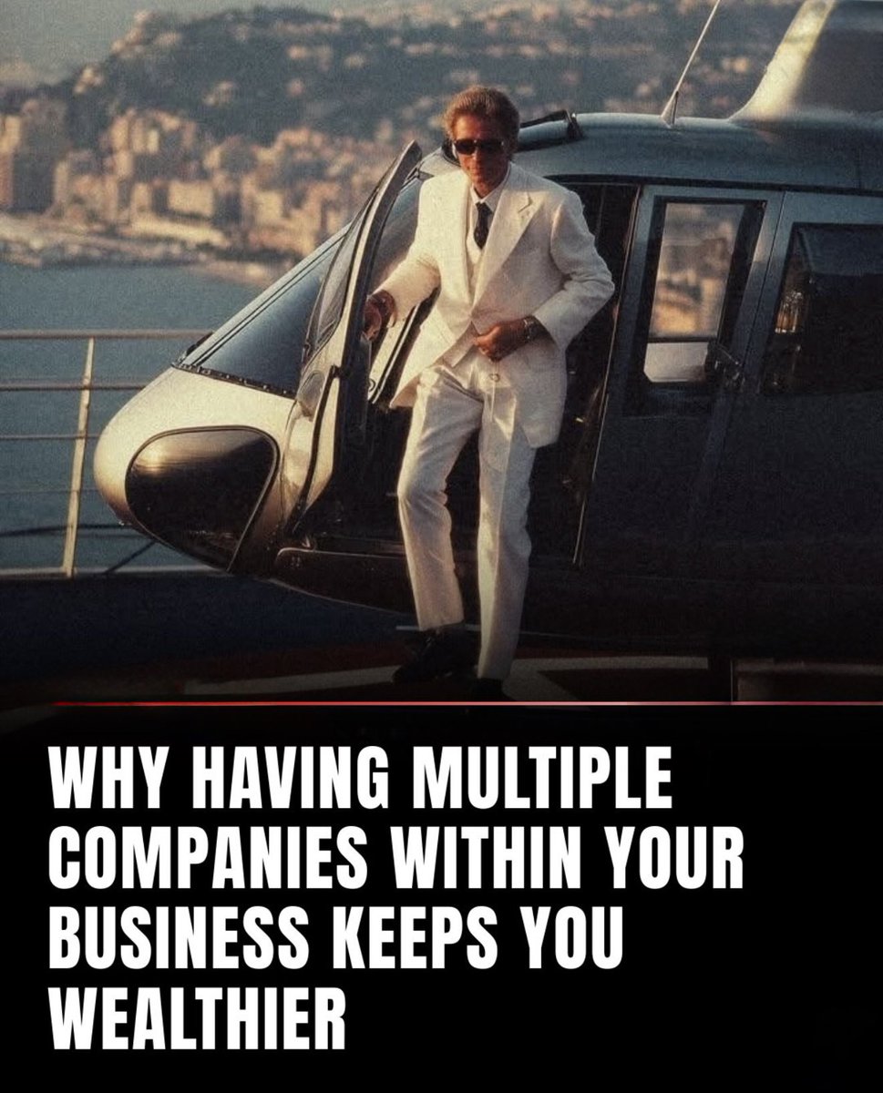 thecapitalistt0's tweet photo. Why having multiple companies within your business keeps you wealthier

-Thread- https://t.co/rklc8oTaaC