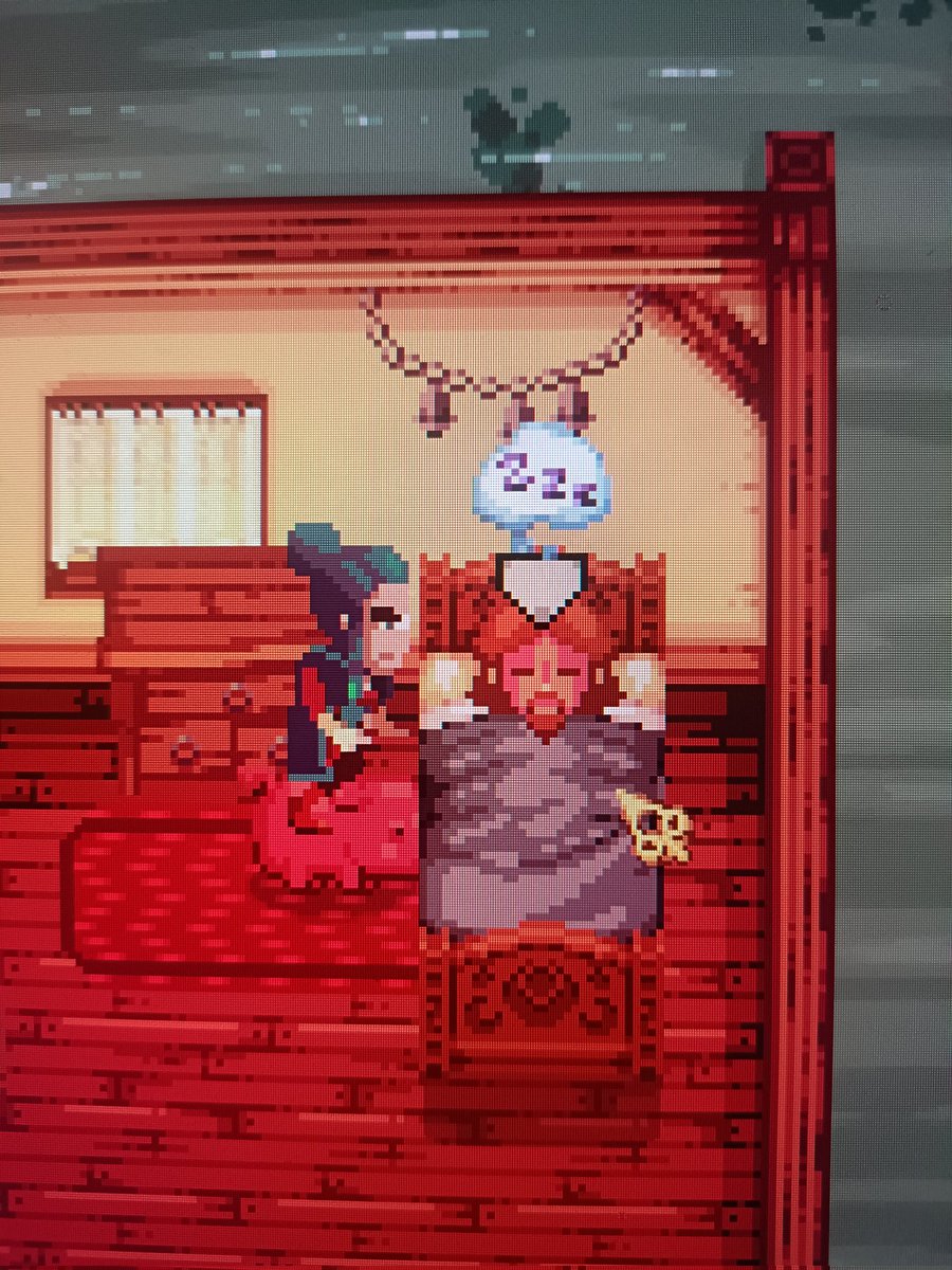Pixeline's tweet photo. Just waiting on my future husband to wake up! While riding a pig lol 
#kynseed #pixelart #indiedev https://t.co/CKfAHs89dk