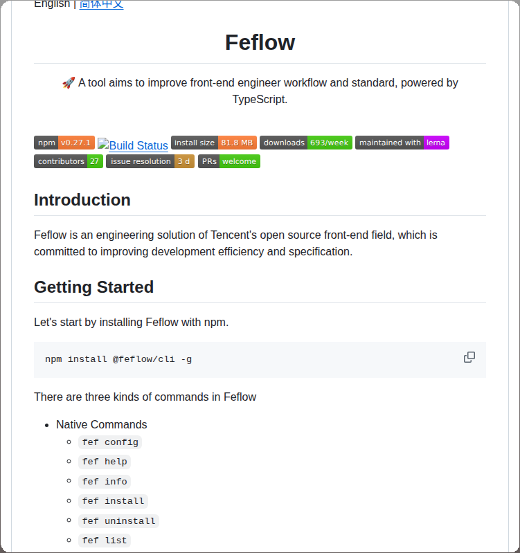tom_doerr's tweet image. Front-end workflow tool from Tencent

github.com/Tencent/feflow