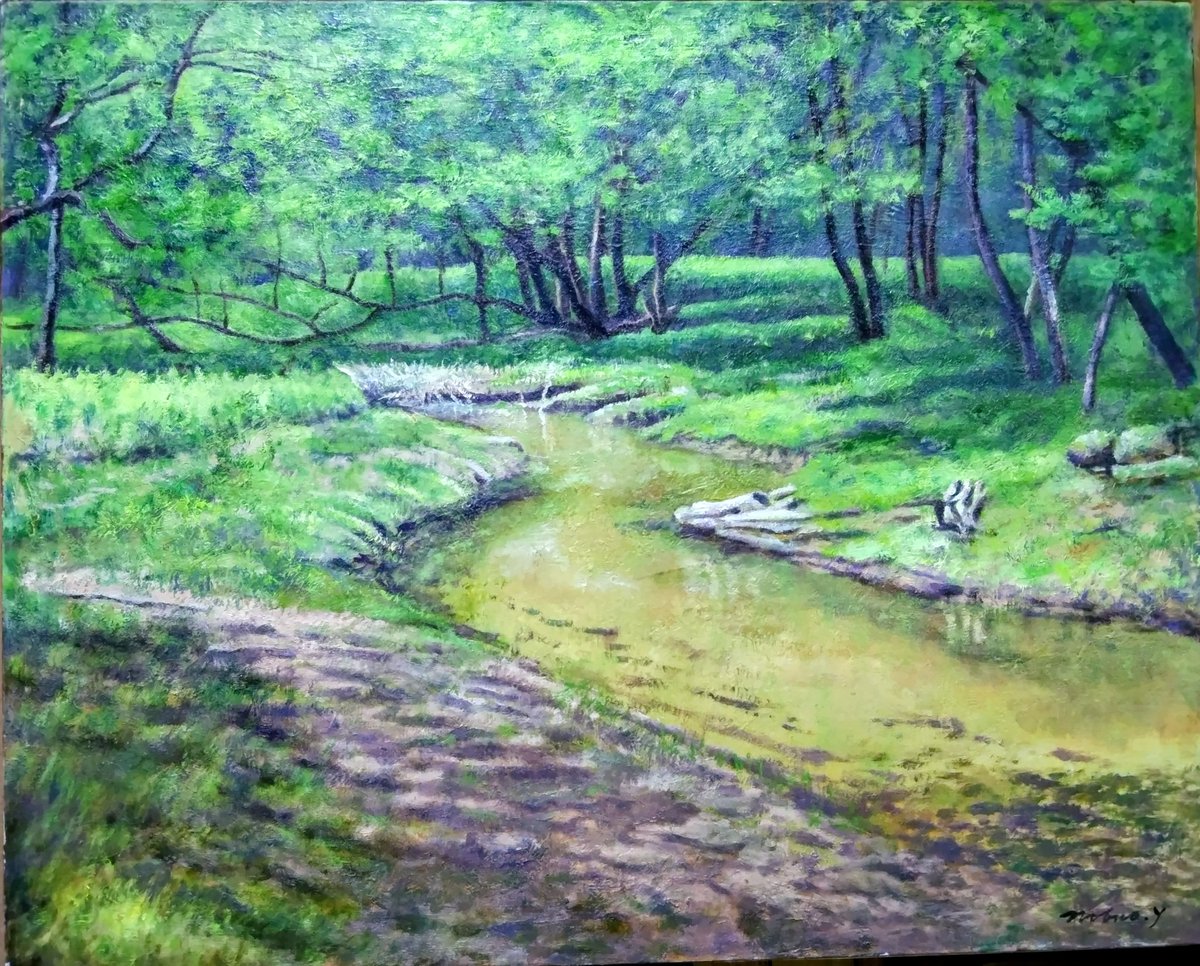 夏のひとときを過ごした思い出(奥日光)
「静謐」油彩画 F30