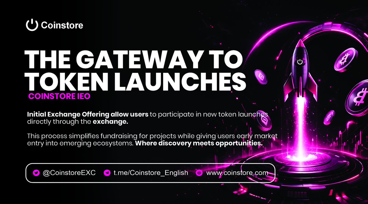 Goodnews4041's tweet image. The real game in crypto? Spotting narratives before they trend 🚀
Most miss it because of noise.
@CoinstoreExc highlights emerging opportunities through early token launches.

Don’t chase position 
👉 cutt.ly/UeAZB23z

#IEO #coinstore #Launchpad