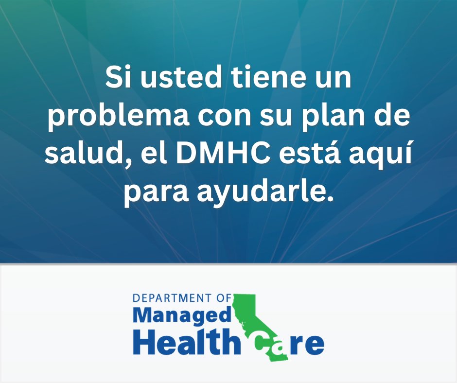 CADMHC's tweet photo. El Centro de Ayuda del DMHC trabajó con el plan de salud de Myriam para conseguir una cita a tiempo con un especialista. Si tiene problemas con su plan de salud, el DMHC está para ayudar. Para ver si podemos ayudar, visite https://t.co/IVkO7KiDQo o llame al 1-888-466-2219. https://t.co/eD0lsv3JIP