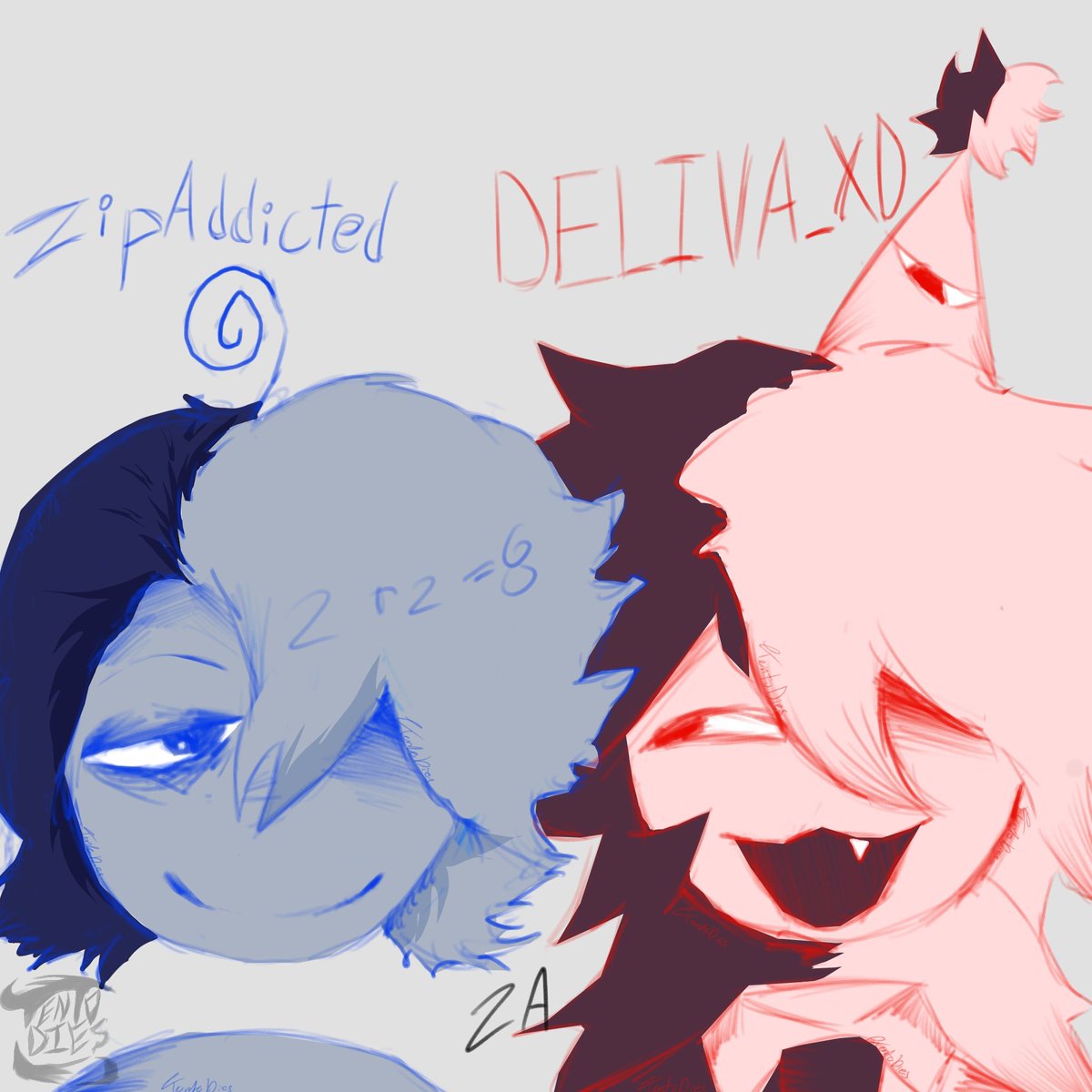 ZipAddictedd's tweet image. Tch, I told you I'd come through with a commission of us @DelivaXD . Art is by @PhykanSharkspan #fpeart #fpezip #fundamentalpapereducation #fpefanart