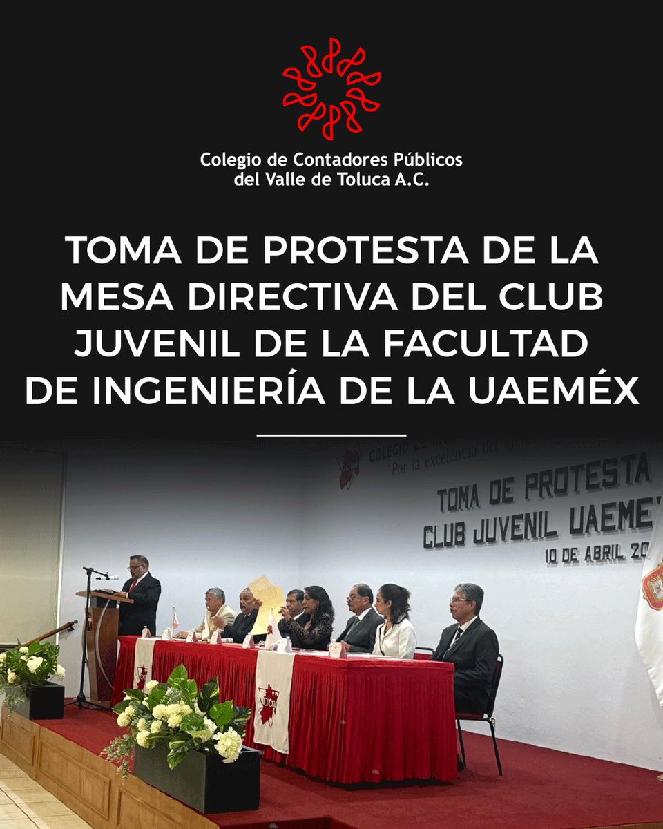 IMCP_Toluca's tweet photo. Hoy nuestra Presidenta asistió a la Ceremonia de Toma de Protesta de la Mesa Directiva del Club Juvenil de la Facultad de Ingeniería de la UAEMéx, evento convocado por el Colegio de Ingenieros Civiles del Estado de México, A.C. (CICEM). 🤝🎓 https://t.co/Kq7QhDui8E