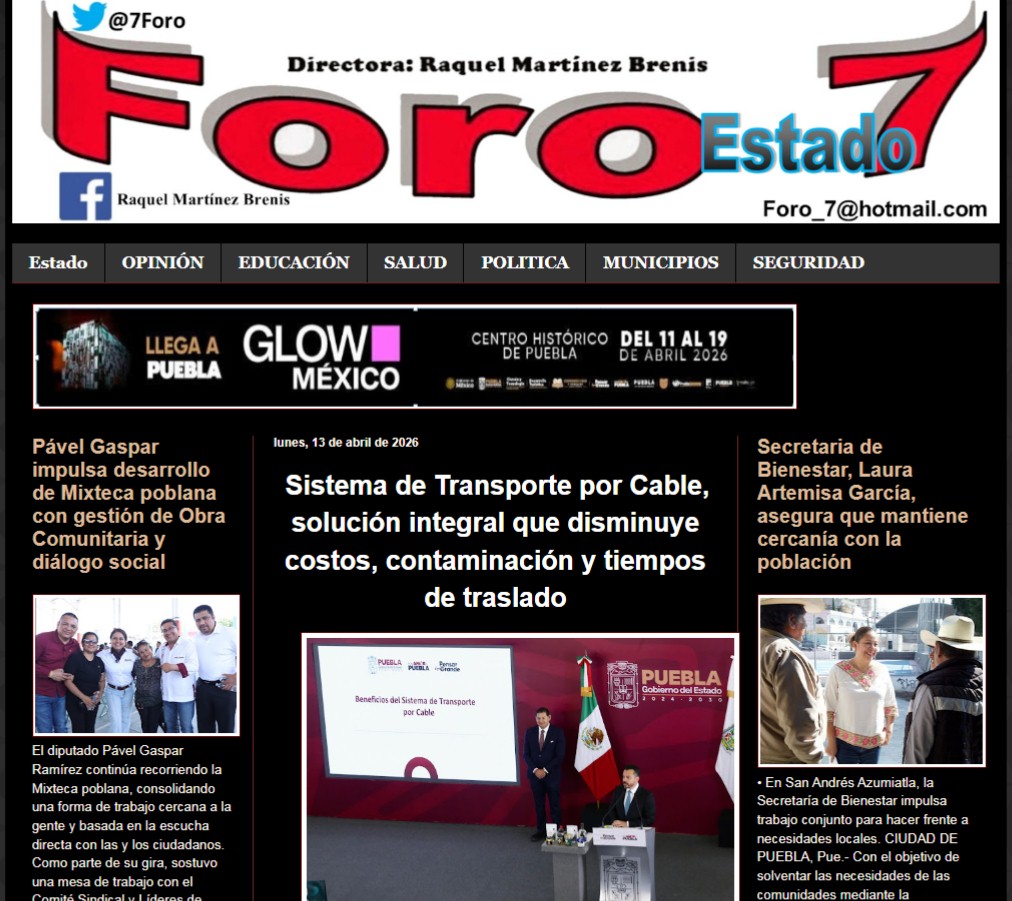 Sistema de Transporte por Cable, solución integral que disminuye costos, contaminación y tiempos de traslado
foro7depuebla.blogspot.com/2026/04/sistem…