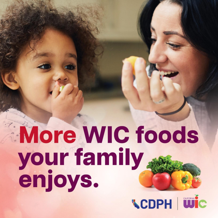 tvhcorg's tweet photo. WIC wants you to feel great about the food you bring home. That is why WIC has added more healthy foods your family enjoys.

✅ You will have more food items to choose from.
✅ It is easier to find healthy choices that fit your family’s meals.
✅ Look for more whole grains, more flavors and larger food package sizes.

Have questions? Ask about the new WIC foods at your next WIC appointment. See all your new options at https://t.co/4a28bAmWYL.

#NewWICFoods #WIC #CaliforniaWIC