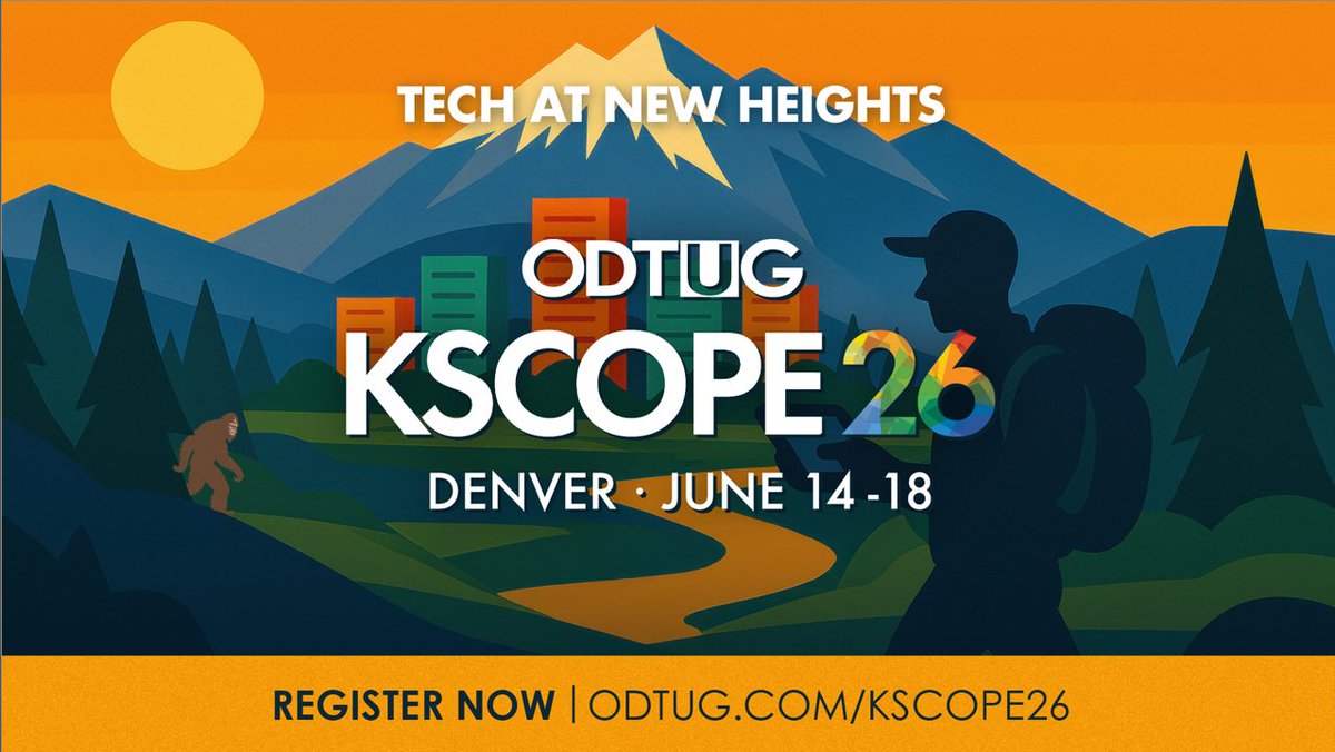 Oracle Developer & Technology User Group (ODTUG) tweet media