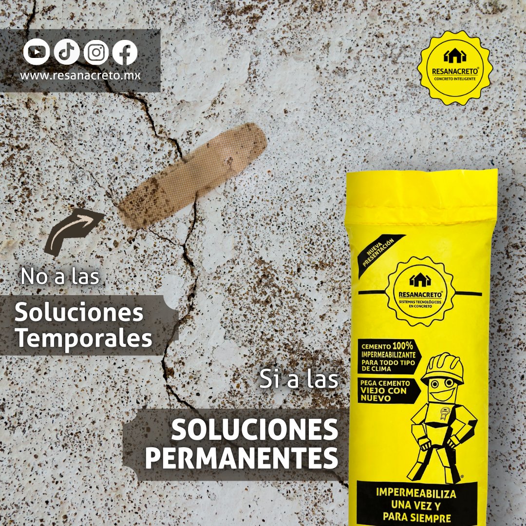 RESANACRETOPT's tweet photo. Si lo que buscas es una solución permanente, Resanacreto pega cemento viejo con nuevo, ademas de resanar las grietas del hogar 🤩🏡
☎️ Ofna: (777) 124 4393 y (777) 935 3568
📲 Vía WhatsApp https://t.co/lWvoqPnu8w
☎️ Int. De la República: 800 622 00 33
#Muro #Humedad #Grietas https://t.co/DGF5DqpWEF
